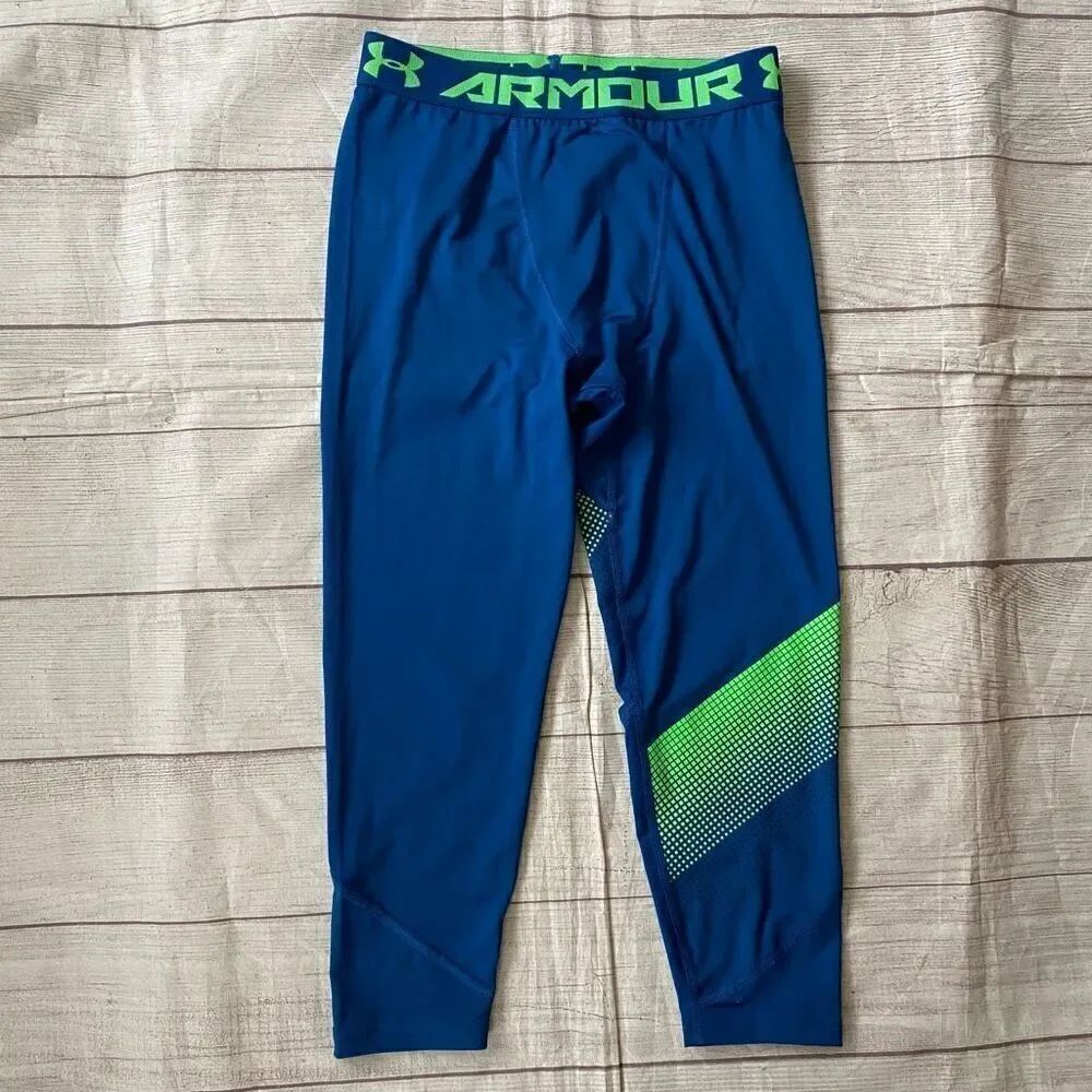 Under Armour youth boys L heatgear fitted athletic compression pants brand new